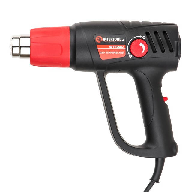 Фен технический 2000 Вт, 2 режима, регулировка, 50°C-600°C, 250-500л/мин INTERTOOL WT-1020
Фен технический 2000 Вт, 2 режима, регулировка, 50°C-600°C, 250-500л/мин INTERTOOL WT-1020