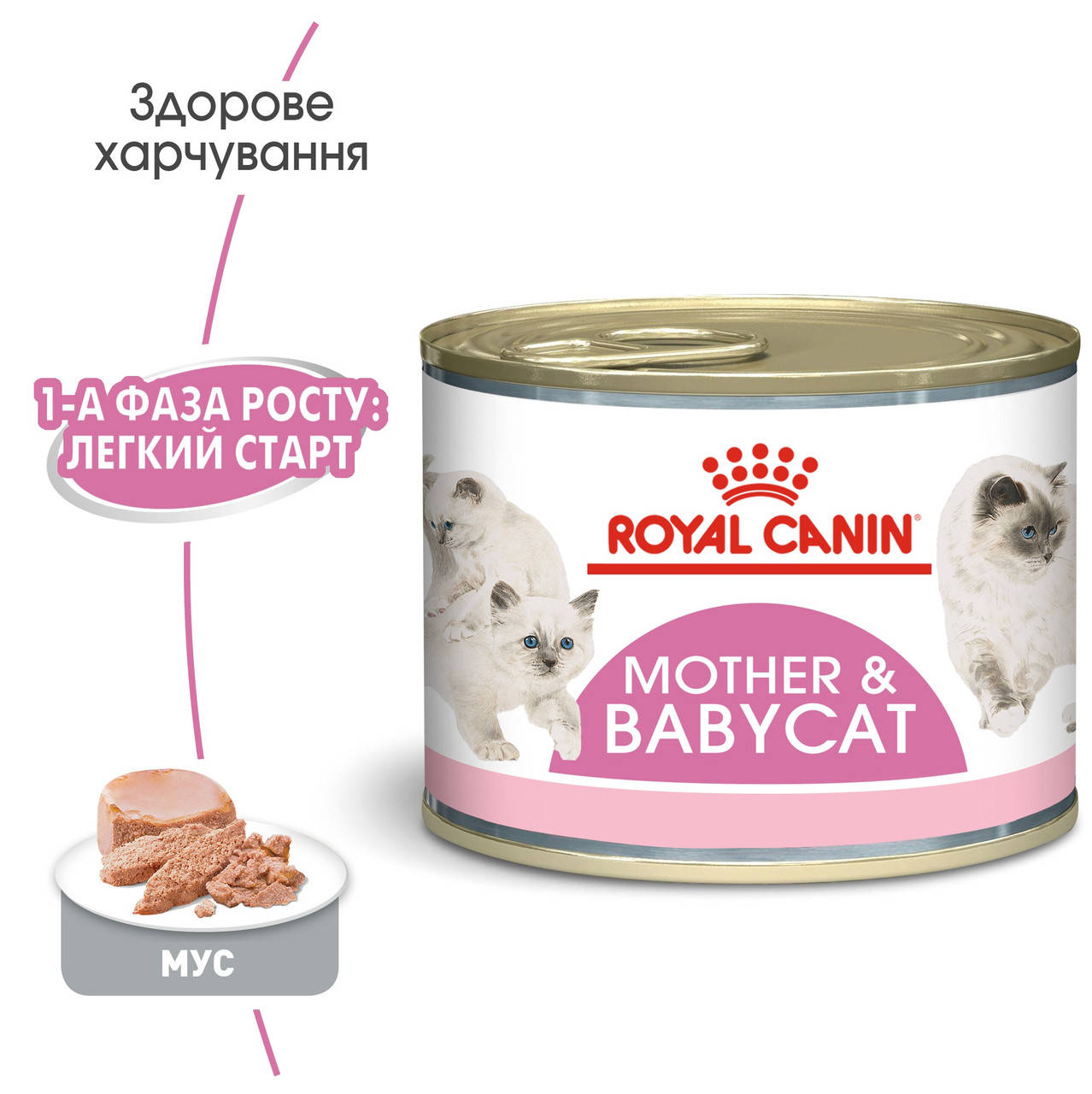 Консерви Royal Canin Mother&Babycat мусс для кішки у період вагітності та лактації, для кошенят до 4 місяців
Консерви Royal Canin Mother&Babycat мусс для кішки у період вагітності та лактації, для кошенят до 4 місяців