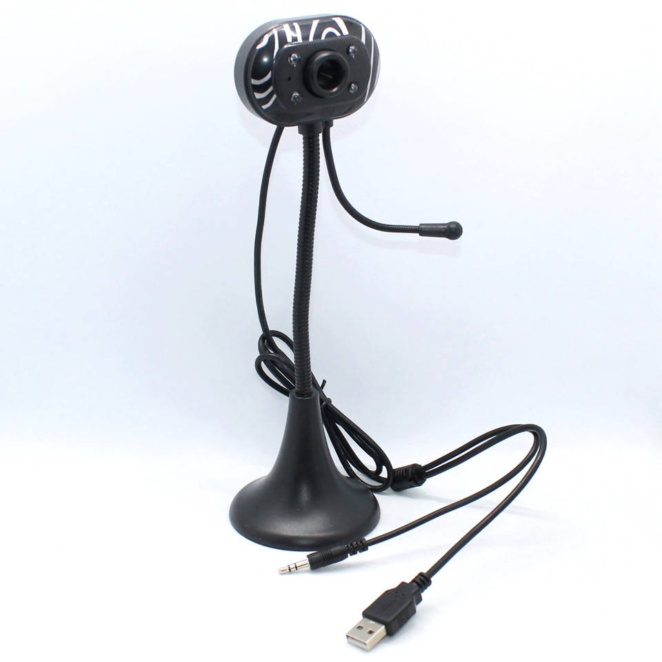 Настольная веб-камера для компьютера с микрофоном на гибкой ножке USB Webcam W608, Черный 
Настольная веб-камера для компьютера с микрофоном на гибкой ножке USB Webcam W608, Черный
