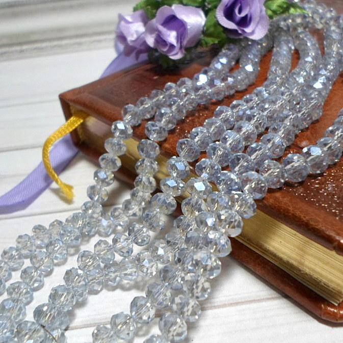 Бусины хрустальные, граненные, 6 х 4 мм, 30 шт., стекло, цвет - св.серый прозрачный
Бусины хрустальные, граненные, 6 х 4 мм, 30 шт., стекло, цвет - св.серый прозрачный