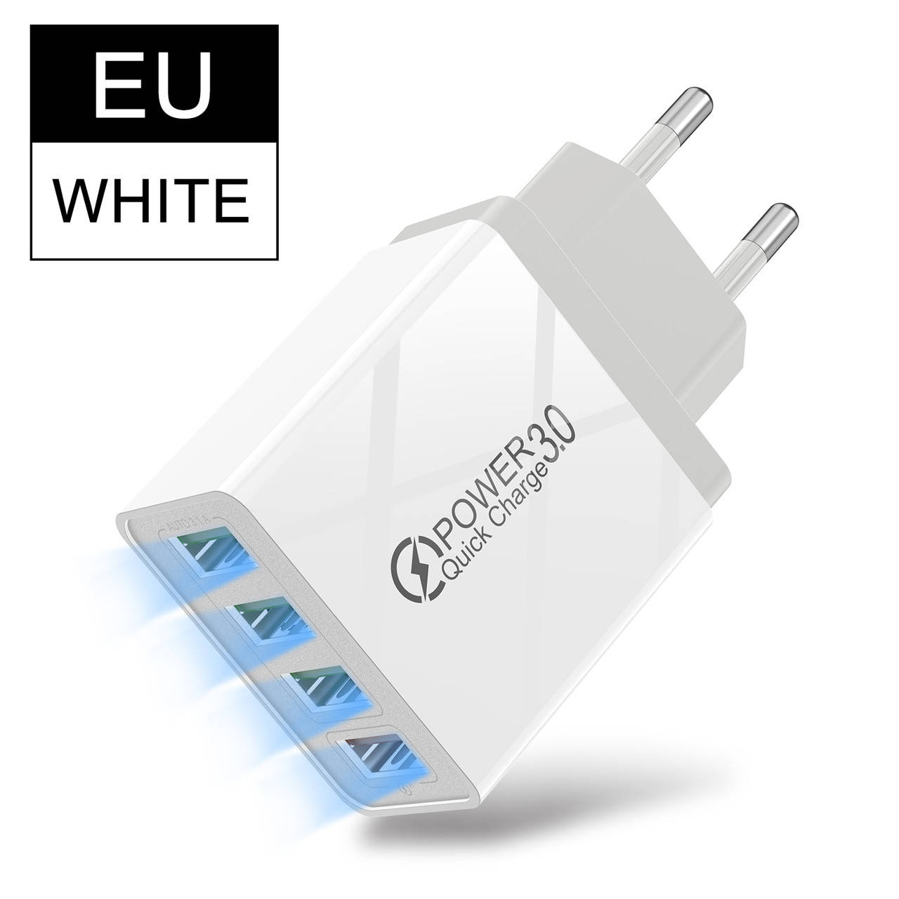 Сетевое зарядное устройство для быстрой зарядки Voxlink 4 port USB QC3.0 зарядный блок зарядка для телефона 9X, Белый 
Сетевое зарядное устройство для быстрой зарядки Voxlink 4 port USB QC3.0 зарядный блок зарядка для телефона 9X, Белый