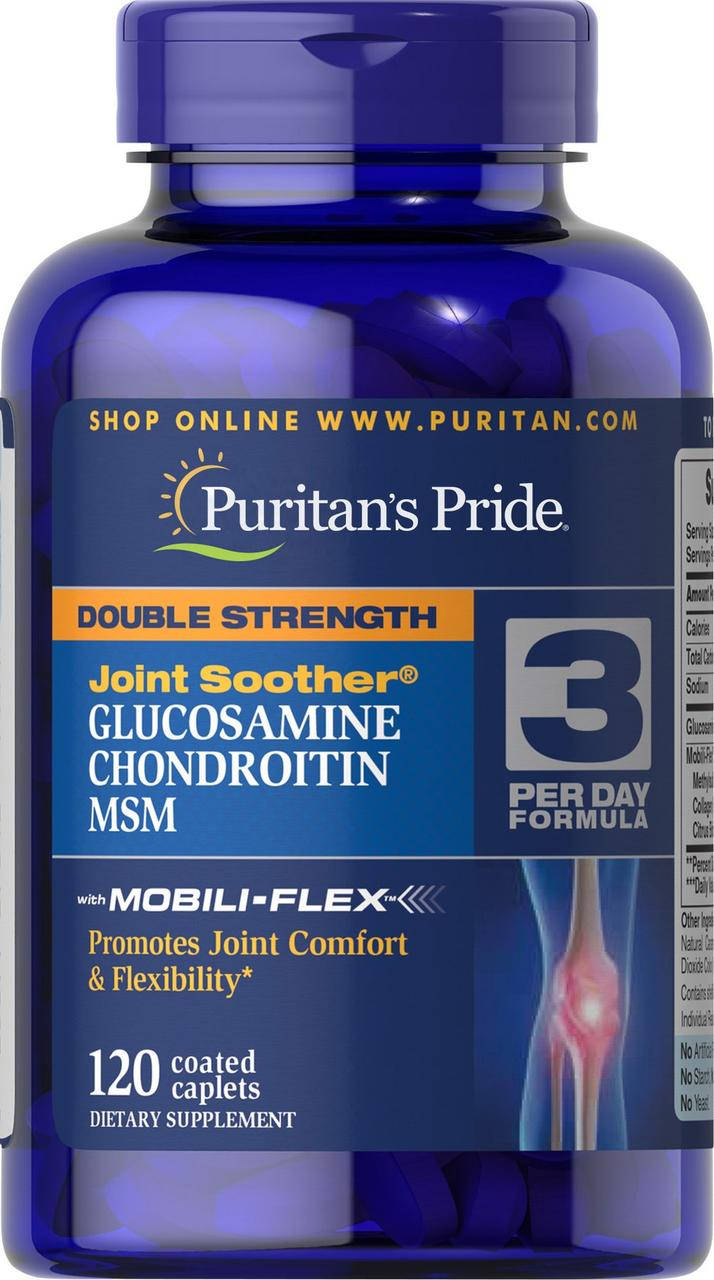 Глюкозамин, хондроитин, МСМ Puritans Pride Double Strength Glucosamine, Chondroitin & MSM 120 таб.
Глюкозамин, хондроитин, МСМ Puritans Pride Double Strength Glucosamine, Chondroitin & MSM 120 таб.