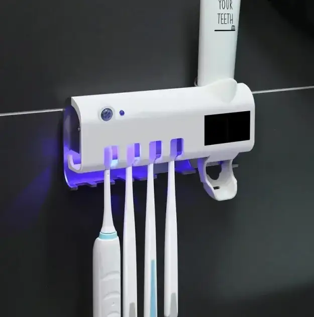 Настный дозатор для зубной пасты с держатилем зубных щеток Toothbrush sterilizer / дозатор для зубной пасты
Настный дозатор для зубной пасты с держатилем зубных щеток Toothbrush sterilizer / дозатор для зубной пасты