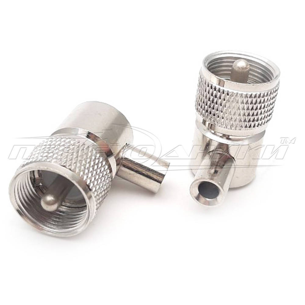 Разъем штекер UHF под кабель RG-58, Twist-On (накрутка), угол 
Разъем штекер UHF под кабель RG-58, Twist-On (накрутка), угол