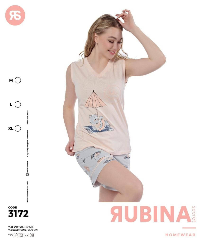 Летняя женская пижама майка и шорты , ТМ "Rubina" Размер M,L.
Летняя женская пижама майка и шорты , ТМ "Rubina" Размер M,L.