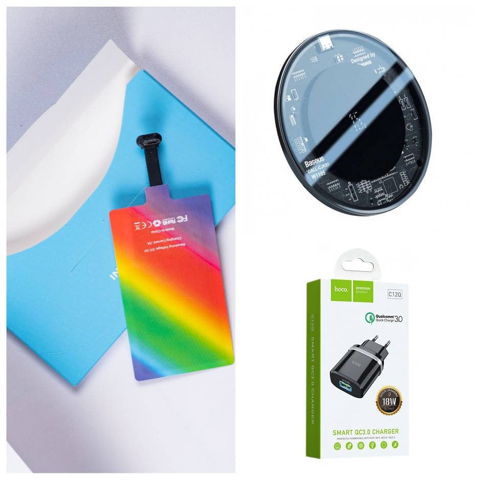 Комплект: Baseus Simple 15W + ресивер Real Fast 2A + адаптер Hoco (Зарядные устройства для смартфонов), Черный
Комплект: Baseus Simple 15W + ресивер Real Fast 2A + адаптер Hoco (Зарядные устройства для смартфонов), Черный