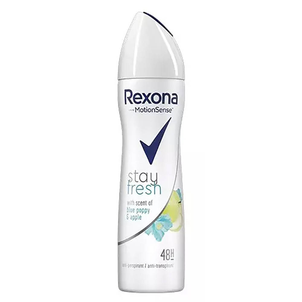 Антиперспирант-аэрозоль женский Rexona MotionSense Stay Fresh Blue Poppy & Apple 150 мл (8717163680544)
Антиперспирант-аэрозоль женский Rexona MotionSense Stay Fresh Blue Poppy & Apple 150 мл (8717163680544)