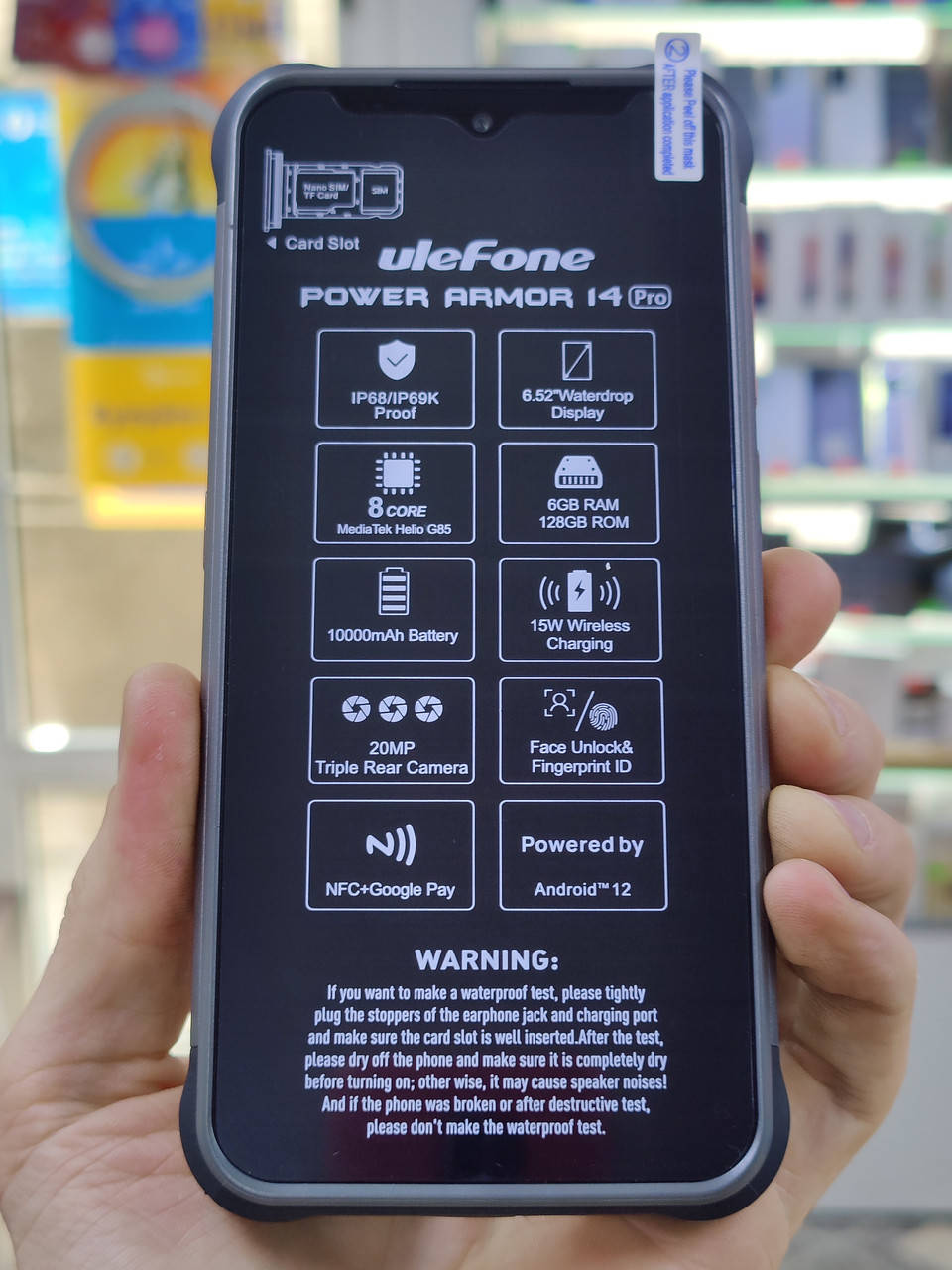 Смартфон противоударный бронированный Невбиваний монстр Ulefone Power Armor 14 Pro 6/128 NFC 10000mah, Black
Смартфон противоударный бронированный Невбиваний монстр Ulefone Power Armor 14 Pro 6/128 NFC 10000mah, Black
