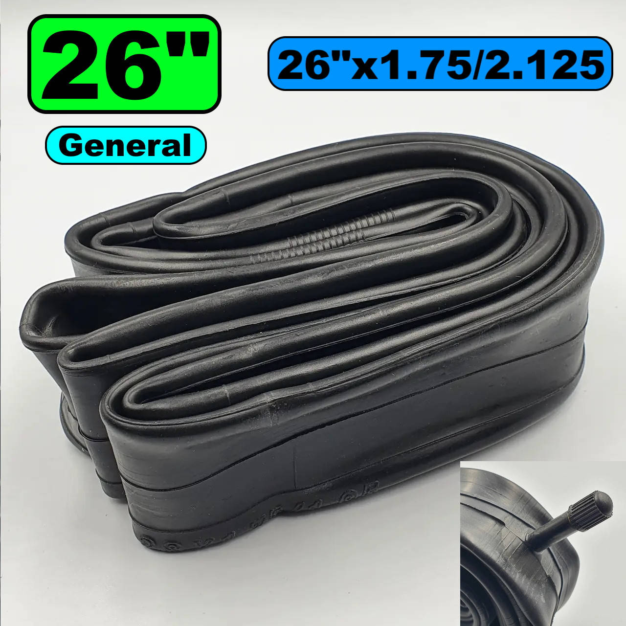 Камера для велосипеда 26" 1.75/2.125 General автомобильный нипель автонипель Shrader AV 32 мм камера
Камера для велосипеда 26" 1.75/2.125 General автомобильный нипель автонипель Shrader AV 32 мм камера