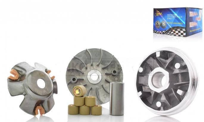Вариатор передний в сборе GY6-4T 125/150сc 152QMI 157QMJ (+ ролики, палец, щека) "Lipai"
Вариатор передний в сборе GY6-4T 125/150сc 152QMI 157QMJ (+ ролики, палец, щека) "Lipai"