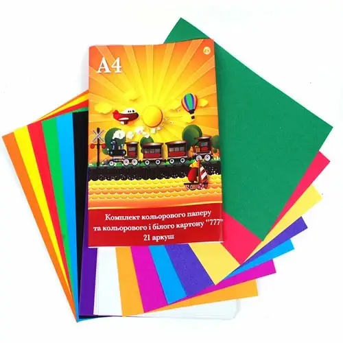 Картон кольоровий + картон білий +кольоровий папір Тетрада А4, "777" 21арк
Картон кольоровий + картон білий +кольоровий папір Тетрада А4, "777" 21арк