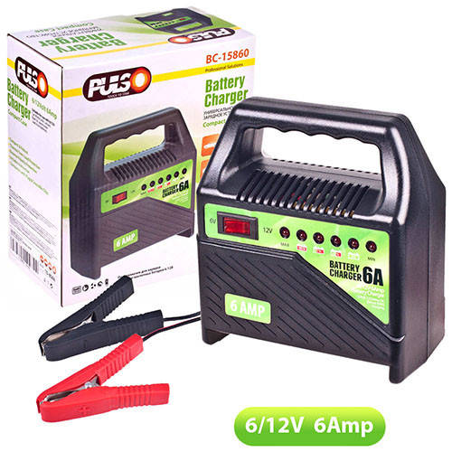 Зарядное устройство PULSO BC-15860 6-12V 6A/15-80AH светодиод Зарядное устройство для аккумулятора авто
Зарядное устройство PULSO BC-15860 6-12V 6A/15-80AH светодиод Зарядное устройство для аккумулятора авто