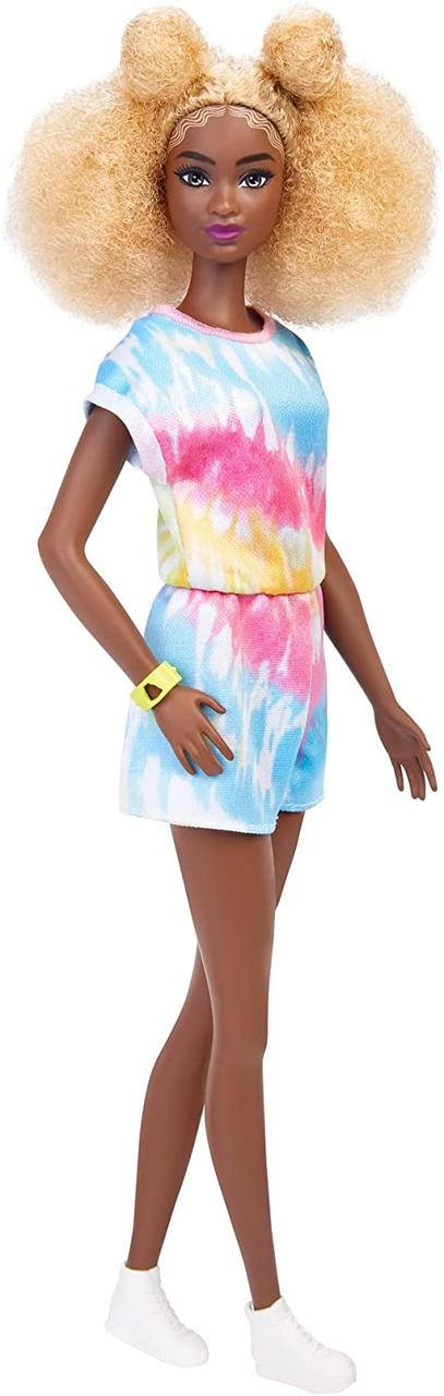Кукла Барби Модница Barbie Fashionistas Doll, Tie-dye Romper Blond Afro Hair with Two Puffs 180 HBV14
Кукла Барби Модница Barbie Fashionistas Doll, Tie-dye Romper Blond Afro Hair with Two Puffs 180 HBV14