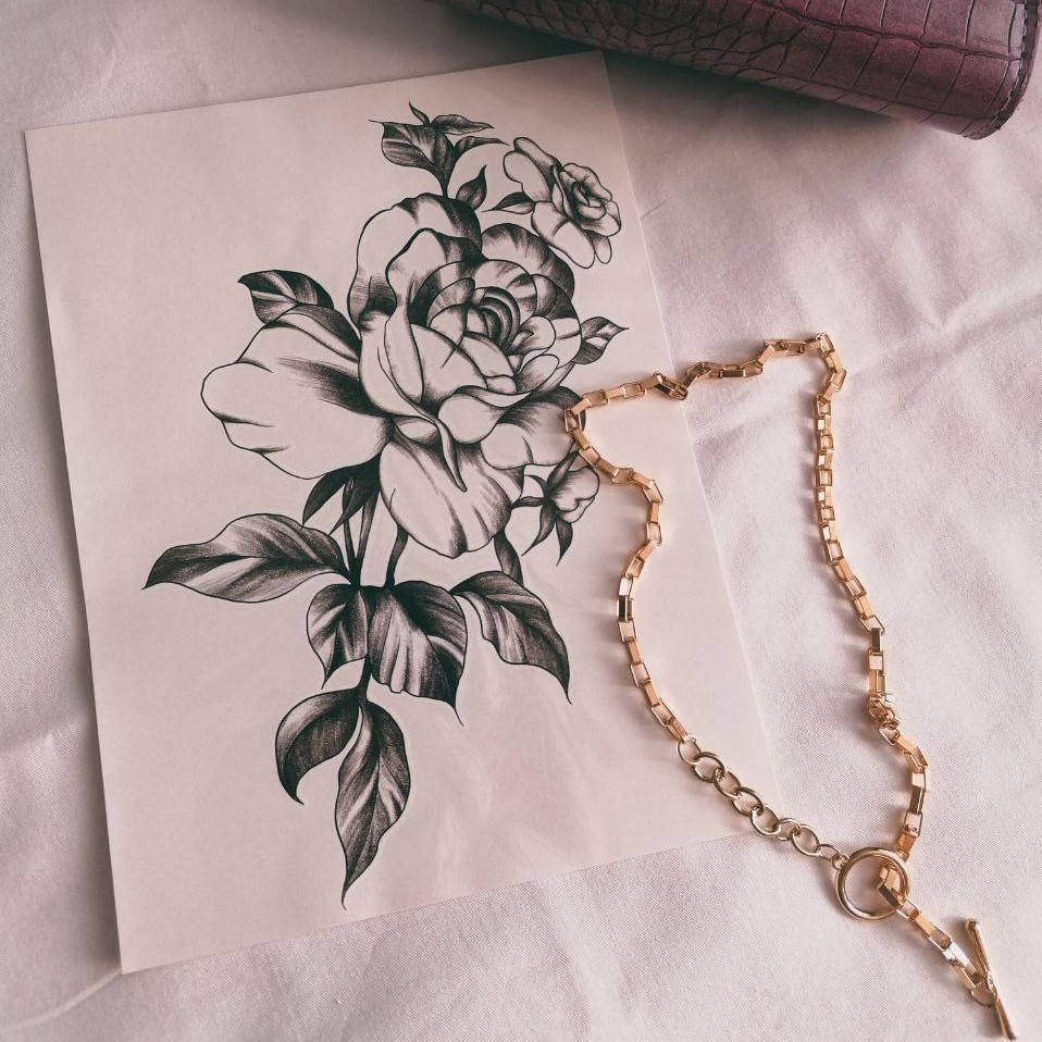 Временная татуировка Розы №3 
Временная татуировка Розы №3