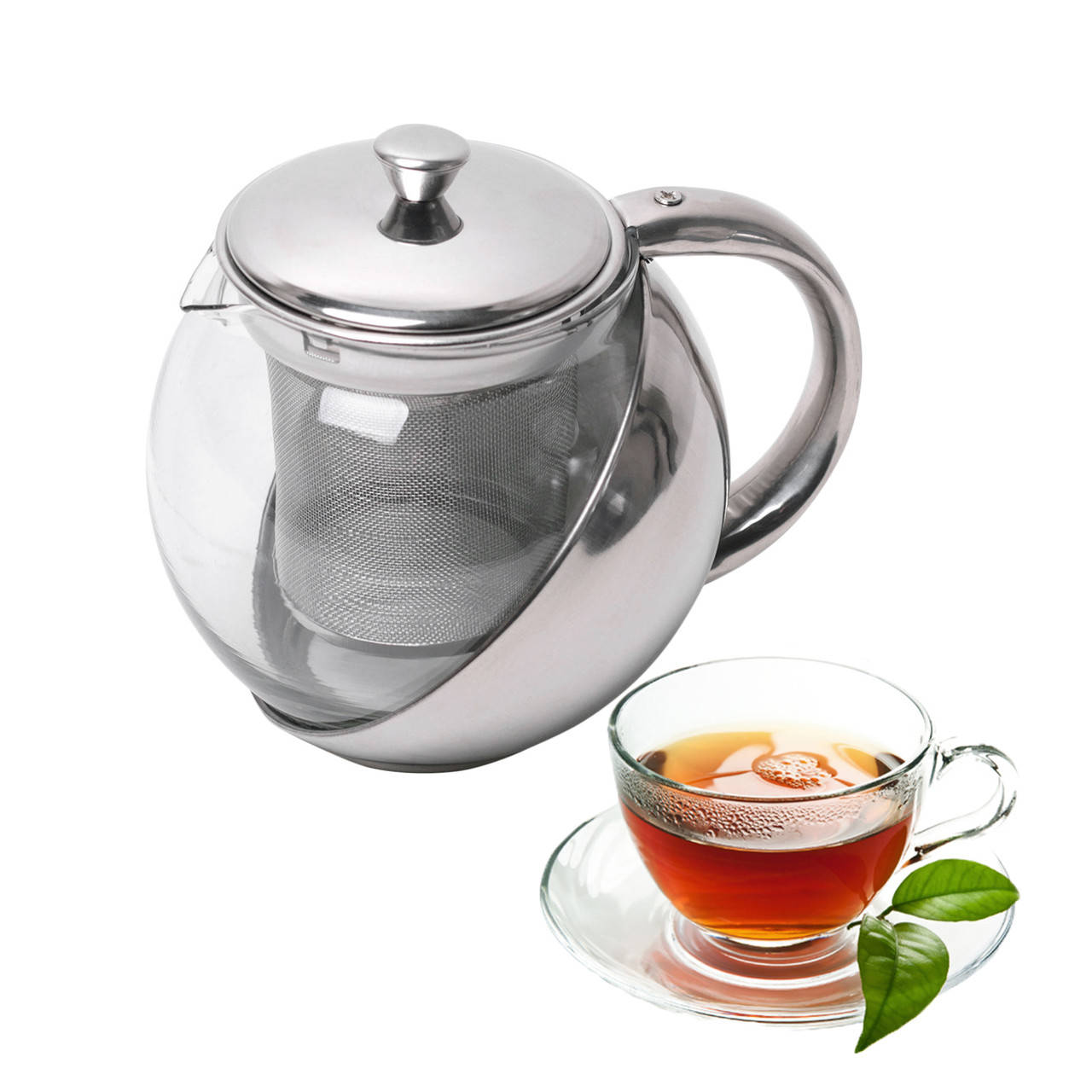 Заварник Kamille с металлическим дном 500мл и вставкой из нерж. Стали KM-1624