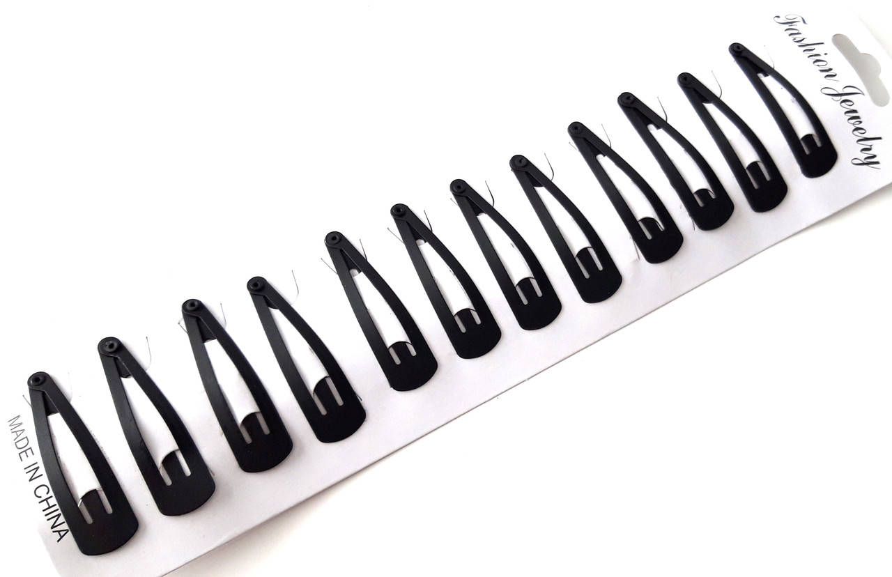 Заколки для волос тик-так/хлопушки Fashion 4,5 см 12 шт черные, Черный
Заколки для волос тик-так/хлопушки Fashion 4,5 см 12 шт черные, Черный