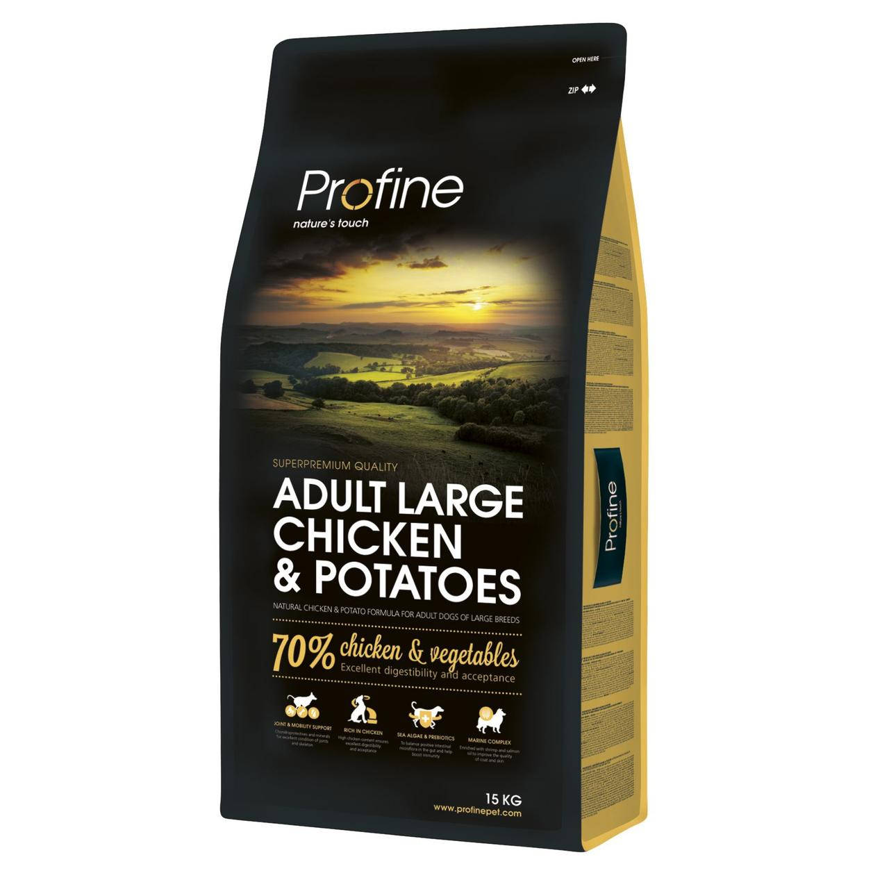 Profine Adult Large Chicken & Potatoes 15 кг с курицей для взрослых собак больших пород (весом от 25 кг)
Profine Adult Large Chicken & Potatoes 15 кг с курицей для взрослых собак больших пород (весом от 25 кг)