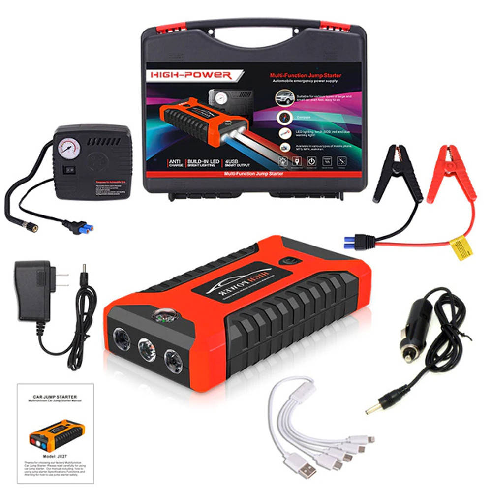 Пускозарядное устройство c Компрессором 99800 мАч JUMPSTARTER JX27 WITH PUMP / Зарядно пусковое устройство
Пускозарядное устройство c Компрессором 99800 мАч JUMPSTARTER JX27 WITH PUMP / Зарядно пусковое устройство