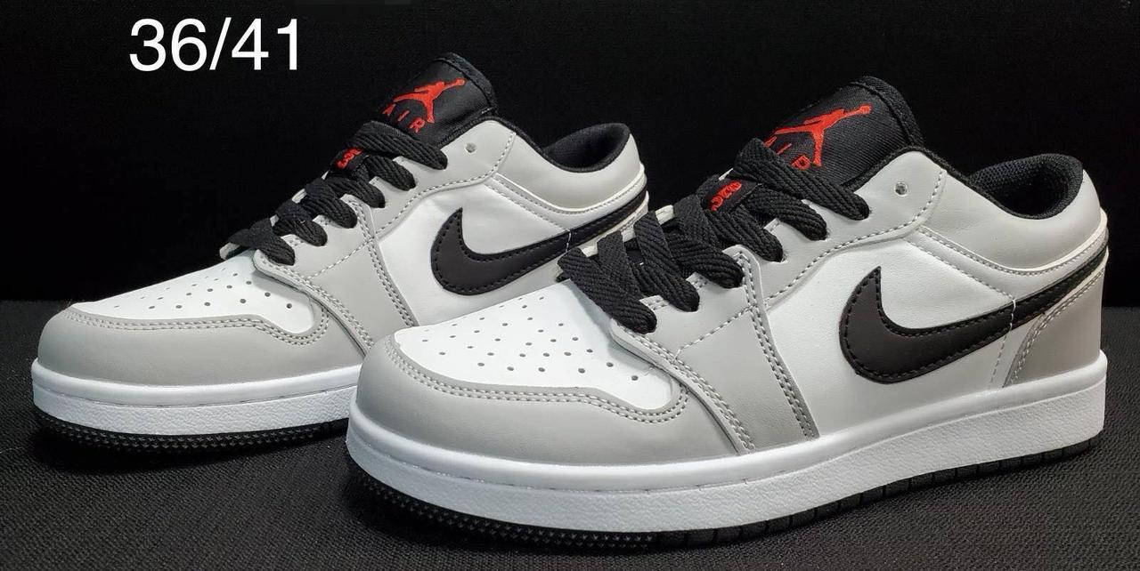 Женские кожаные кроссовки низкие фирменные молодежные Nike Jordan серые с белым и черным р 36-41, Бежевый
Женские кожаные кроссовки низкие фирменные молодежные Nike Jordan серые с белым и черным р 36-41, Бежевый
