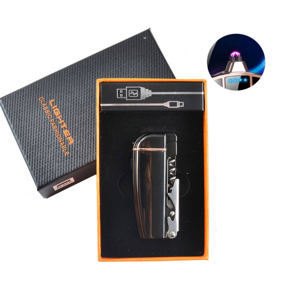 Электроимпульсная USB зажигалка HL221 перекрестная молния, с индикатором заряда, штопор, нож, открывалка, Черный
Электроимпульсная USB зажигалка HL221 перекрестная молния, с индикатором заряда, штопор, нож, открывалка, Черный