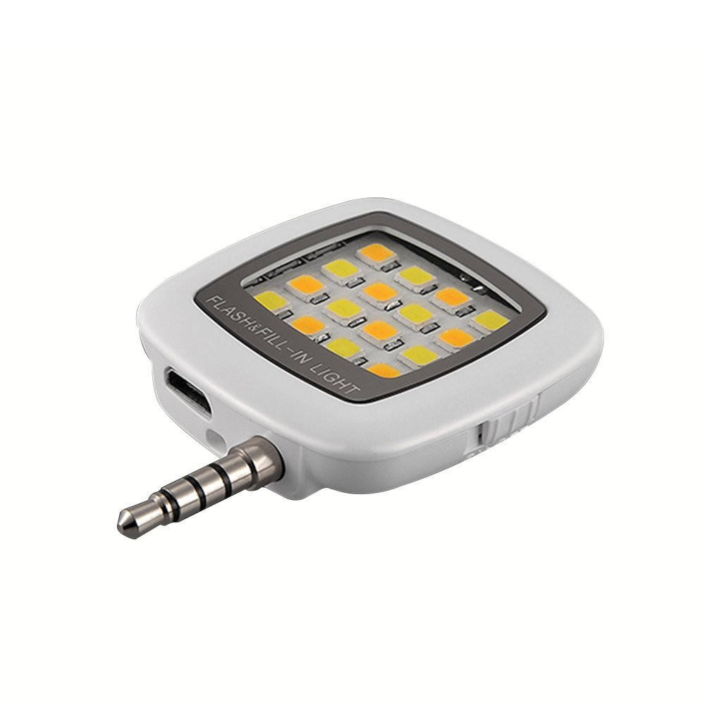 Селфи вспышка для смартфонов, 16LED, 3.5 мм, Белый
Селфи вспышка для смартфонов, 16LED, 3.5 мм, Белый