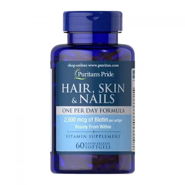 Витамины для волос кожи и ногтей Puritan's Pride Hair, Skin & Nails One Per Day Formula 60 softgels
Витамины для волос кожи и ногтей Puritan's Pride Hair, Skin & Nails One Per Day Formula 60 softgels