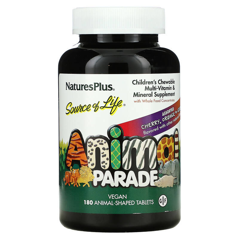 Комплексные витамины для детей, Nature's Plus, Source of Life, Animal Parade США, 180 таб вкус вишня
Комплексные витамины для детей, Nature's Plus, Source of Life, Animal Parade США, 180 таб вкус вишня