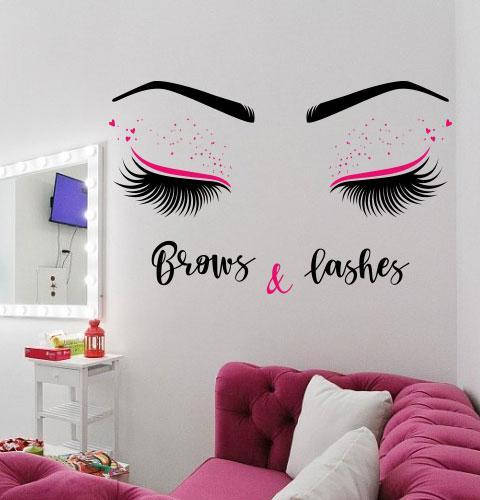 Виниловая наклейка на стену Brows and Lashes 2 (брови ресницы яркие глаза декор салона) матовая 1250х775 мм, Разные цвета
Виниловая наклейка на стену Brows and Lashes 2 (брови ресницы яркие глаза декор салона) матовая 1250х775 мм, Разные цвета