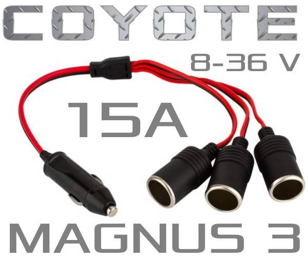 Усиленный Автомобильный тройник разветвитель прикуривателя COYOTE MAGNUS 3 для грузовых и легковых автомобилей
Усиленный Автомобильный тройник разветвитель прикуривателя COYOTE MAGNUS 3 для грузовых и легковых автомобилей