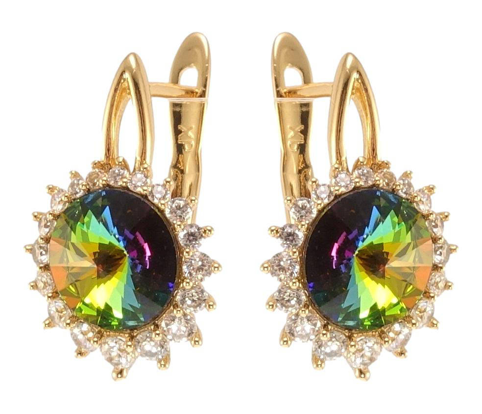 Серьги Xuping Позолота 18K с кр-ми Swarovski английский замок "Кристалл Vitrail Medium в обрамлении циркония" 
Серьги Xuping Позолота 18K с кр-ми Swarovski английский замок "Кристалл Vitrail Medium в обрамлении циркония"