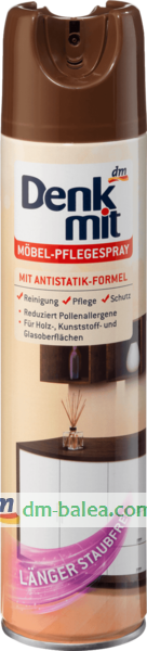 Denkmit Mobel-Pflegespray, 400 ml - Аэрозольный полироль для мебели с антистатической формулой 300 мл
Denkmit Mobel-Pflegespray, 400 ml - Аэрозольный полироль для мебели с антистатической формулой 300 мл