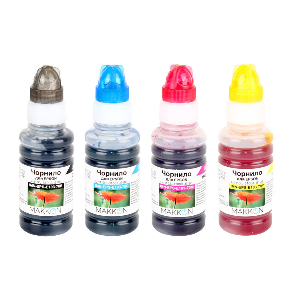 Комплект чернил Makkon для Epson L1110/L3100/L3150/L3160/L5190, 4x70 мл, краска для принтера эпсон чернила
Комплект чернил Makkon для Epson L1110/L3100/L3150/L3160/L5190, 4x70 мл, краска для принтера эпсон чернила