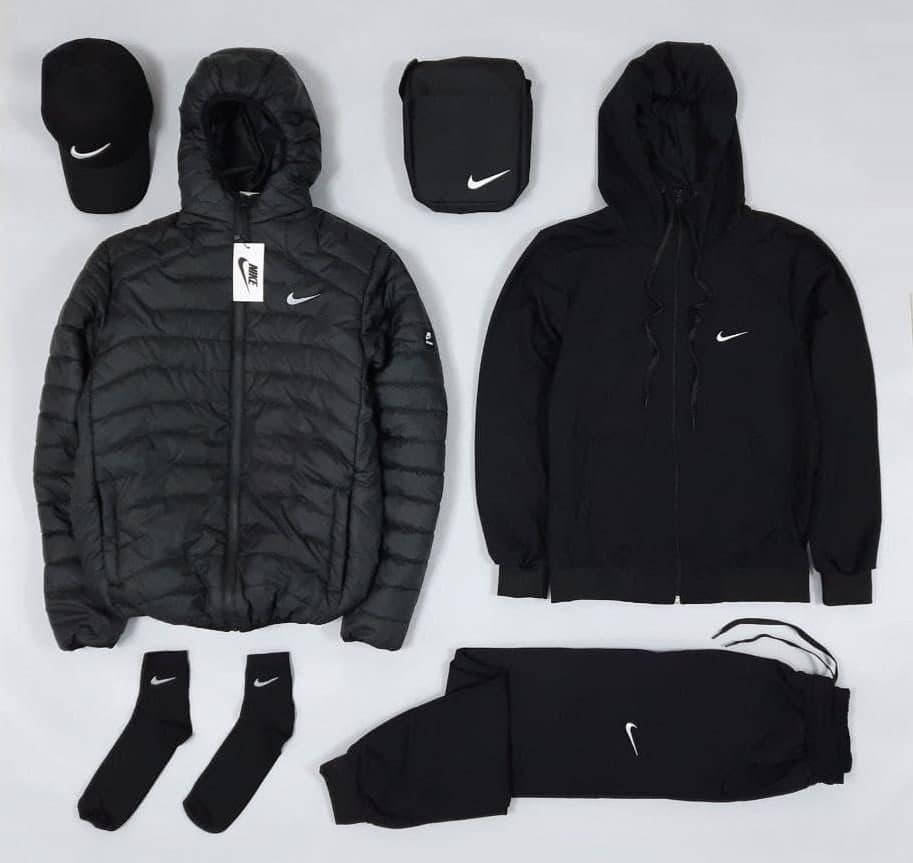 Комплект 5 в 1 куртка мужская весенняя Nike + спортивной костюм весенний найк + кепка, носки, мессенджер
Комплект 5 в 1 куртка мужская весенняя Nike + спортивной костюм весенний найк + кепка, носки, мессенджер