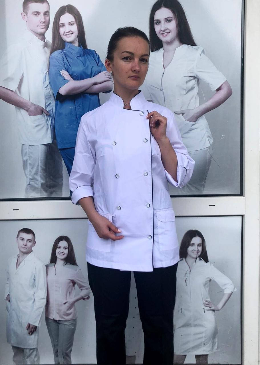 Китель повара женский, белый, бордо, черный; китель поварской женский р. 40-56.
Китель повара женский, белый, бордо, черный; китель поварской женский р. 40-56.