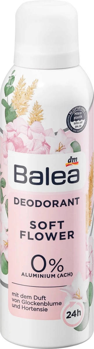 Balea Deospray Soft Flower Женский дезодорант с ароматом гортензии и колокольчиков 200 мл
Balea Deospray Soft Flower Женский дезодорант с ароматом гортензии и колокольчиков 200 мл