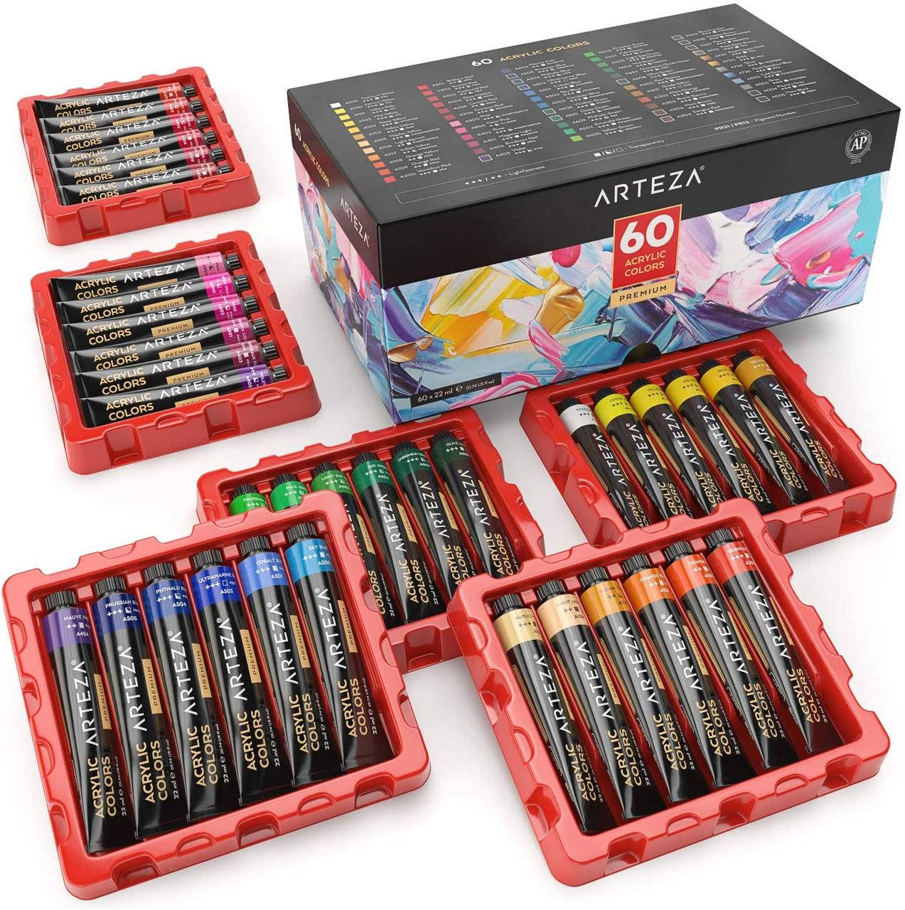 Акриловые краски Arteza Acrylic Paint /60 Colors Профессиональная серия 22 мл (ARTZ-8153), Разные цвета
Акриловые краски Arteza Acrylic Paint /60 Colors Профессиональная серия 22 мл (ARTZ-8153), Разные цвета