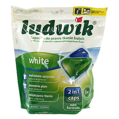 Капсули для прання Людвік для білого Ludwik white 2in1 44caps 6шт/ящ (Код : 00-00010636)
Капсули для прання Людвік для білого Ludwik white 2in1 44caps 6шт/ящ (Код : 00-00010636)