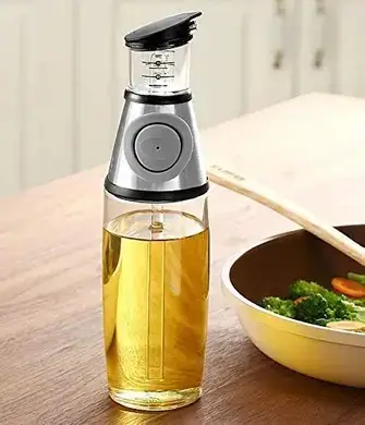 Стеклянная бутылка с дозатором для масла и уксуса Press and Measure Oil Dispenser масляный диспенсер 500 мл, Серый
Стеклянная бутылка с дозатором для масла и уксуса Press and Measure Oil Dispenser масляный диспенсер 500 мл, Серый