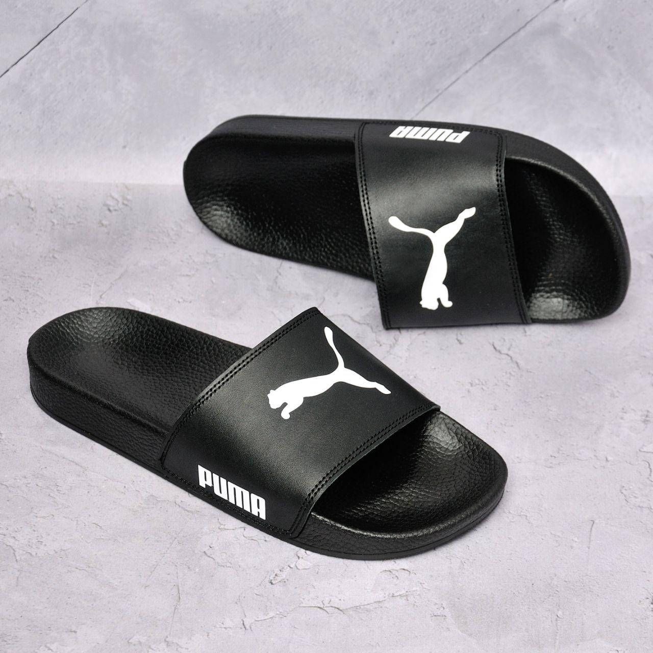 Шлепки мужские Puma натуральная кожа, шлепанцы пума черные, сланцы мужские тапки 44, Черный
Шлепки мужские Puma натуральная кожа, шлепанцы пума черные, сланцы мужские тапки 44, Черный