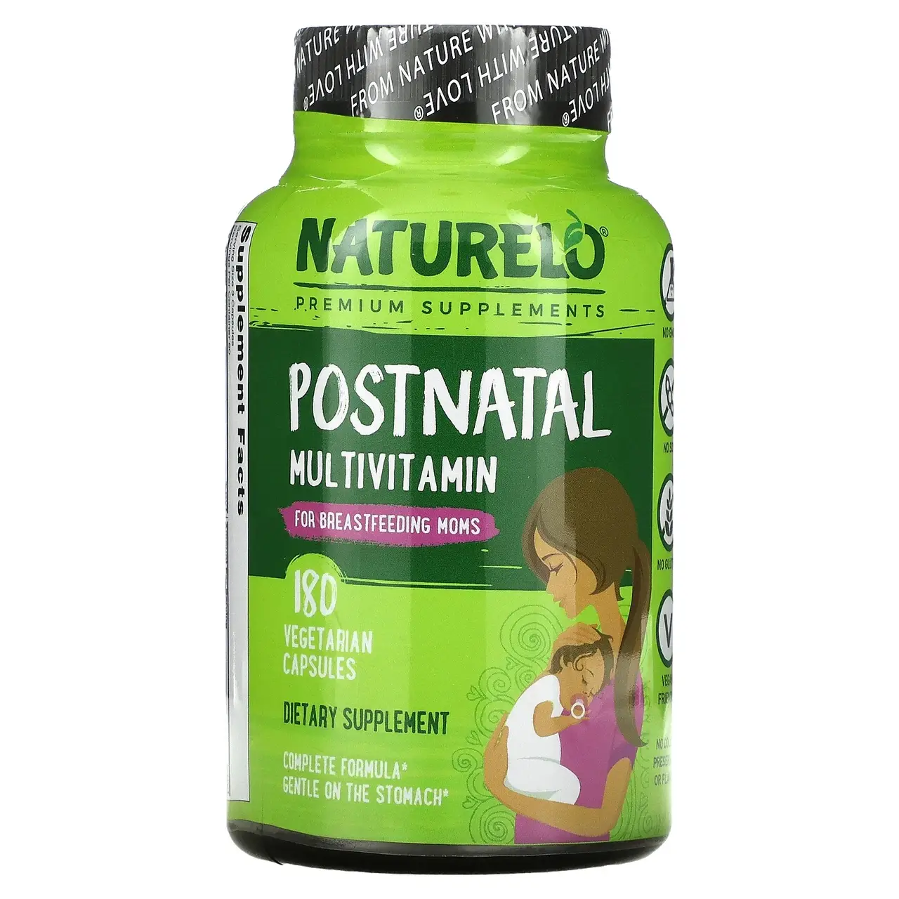 NATURELO, мультивитамины для послеродового периода для кормящих мам, 180 вегетарианских капсул
NATURELO, мультивитамины для послеродового периода для кормящих мам, 180 вегетарианских капсул