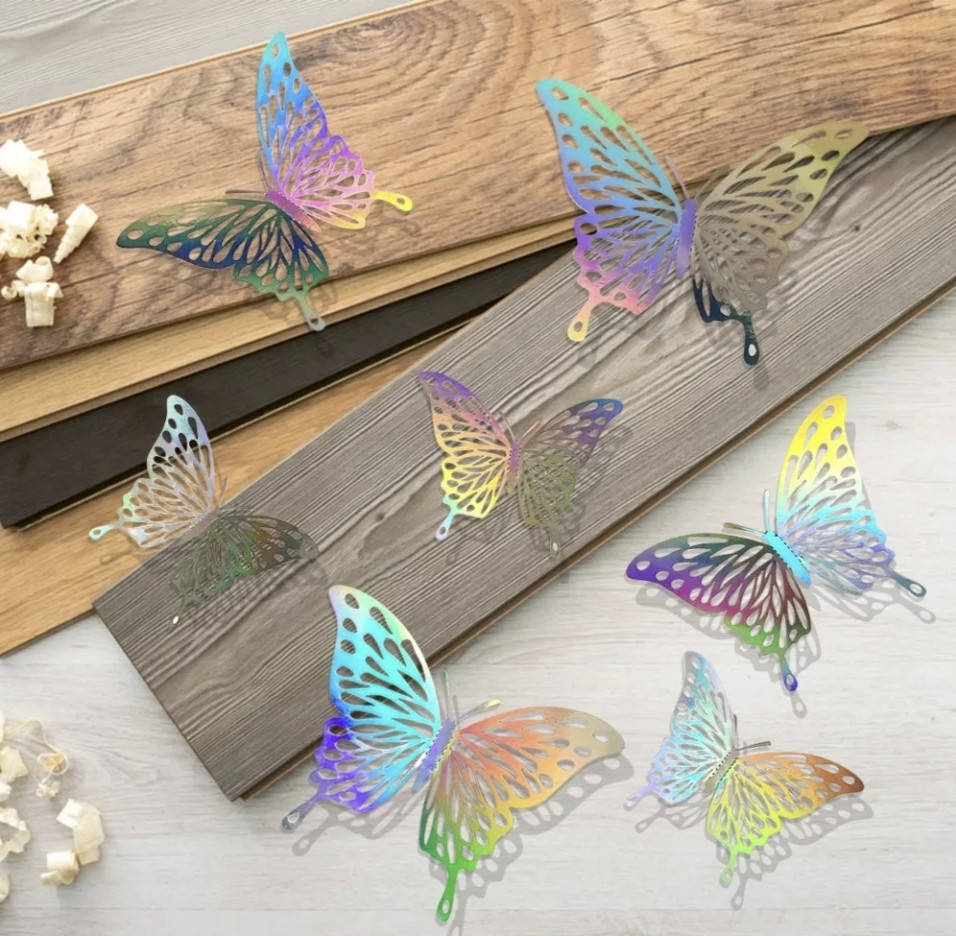 Бабочки декоративные перламутровый - 12шт. в наборе, так же есть 2-х стронний скотч в наборе, Разные цвета 
Бабочки декоративные перламутровый - 12шт. в наборе, так же есть 2-х стронний скотч в наборе, Разные цвета