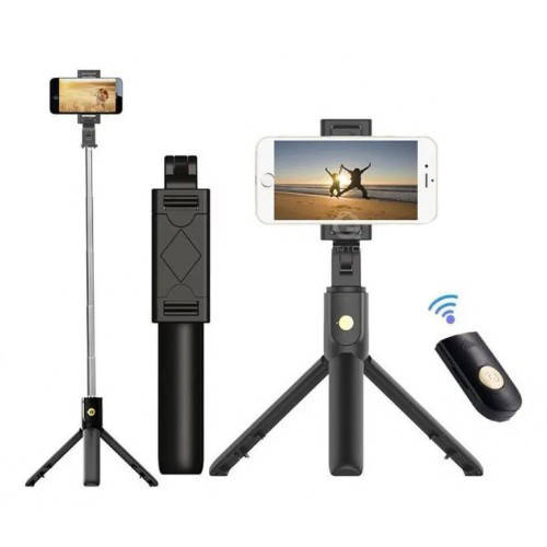 Универсальный штатив для телефона с селфи-палкой монопод-трипод с пультом для селфи bluetooth K07 BLM
Универсальный штатив для телефона с селфи-палкой монопод-трипод с пультом для селфи bluetooth K07 BLM
