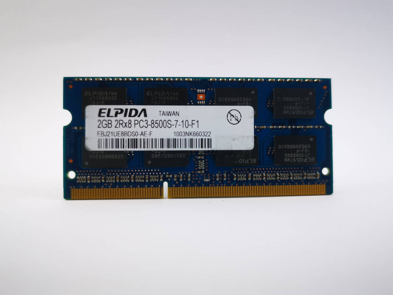 Оперативная память для ноутбука SODIMM Elpida DDR3 2Gb 1066MHz PC3-8500S (EBJ21UE8BDS0-AE-F) Б/У
Оперативная память для ноутбука SODIMM Elpida DDR3 2Gb 1066MHz PC3-8500S (EBJ21UE8BDS0-AE-F) Б/У