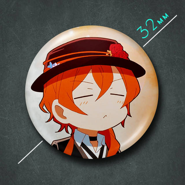 "Чуя Накахара (Проза бродячих псов / Bungo stray dogs)" значок круглый на булавке Ø32 мм
"Чуя Накахара (Проза бродячих псов / Bungo stray dogs)" значок круглый на булавке Ø32 мм