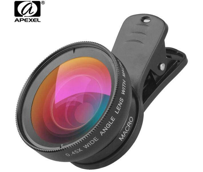 Apexel APL-0.45WM Deluxe Lens Clip Kit 2 in 1 ,набор линз,объективов для телефона ,смартфона
Apexel APL-0.45WM Deluxe Lens Clip Kit 2 in 1 ,набор линз,объективов для телефона ,смартфона
