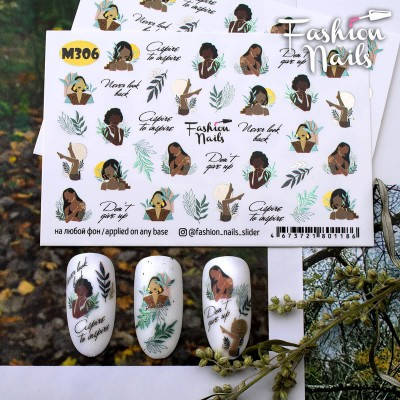 Слайдер-дизайн наклейки на ногти для маникюра водные Fashion Nails М 306 девочки негры веточки, Зелёный
Слайдер-дизайн наклейки на ногти для маникюра водные Fashion Nails М 306 девочки негры веточки, Зелёный
