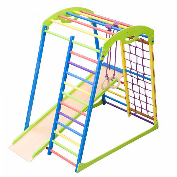 Детский спортивный комплекс для дома SportBaby SportWood 130х85х132 см с горкой, Разные цвета
Детский спортивный комплекс для дома SportBaby SportWood 130х85х132 см с горкой, Разные цвета
