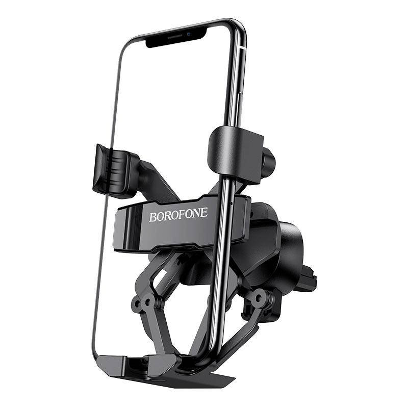 Тримач Borofone Gracioso gravity linkage in-car phone holder for air outlet Black, Черный
Тримач Borofone Gracioso gravity linkage in-car phone holder for air outlet Black, Черный
