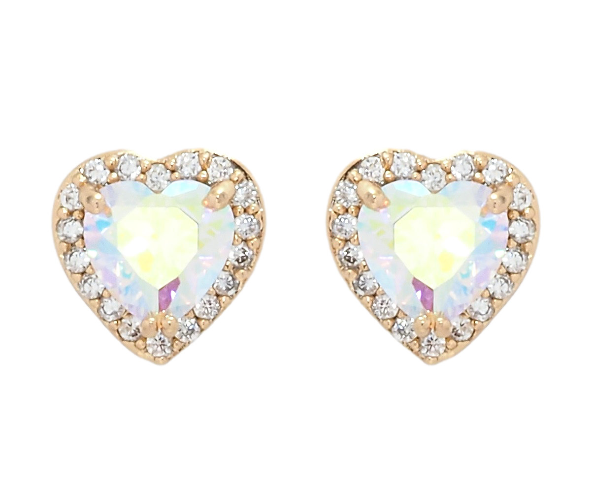 Серьги Xuping Позолота 18K гвоздики (пусеты) "Сердечки с радужным фианитом в обрамлении циркония"
Серьги Xuping Позолота 18K гвоздики (пусеты) "Сердечки с радужным фианитом в обрамлении циркония"