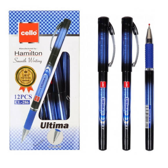 Ручка шариковая масляная "Cello" серии "Ultima" CL286-12, синяя
Ручка шариковая масляная "Cello" серии "Ultima" CL286-12, синяя